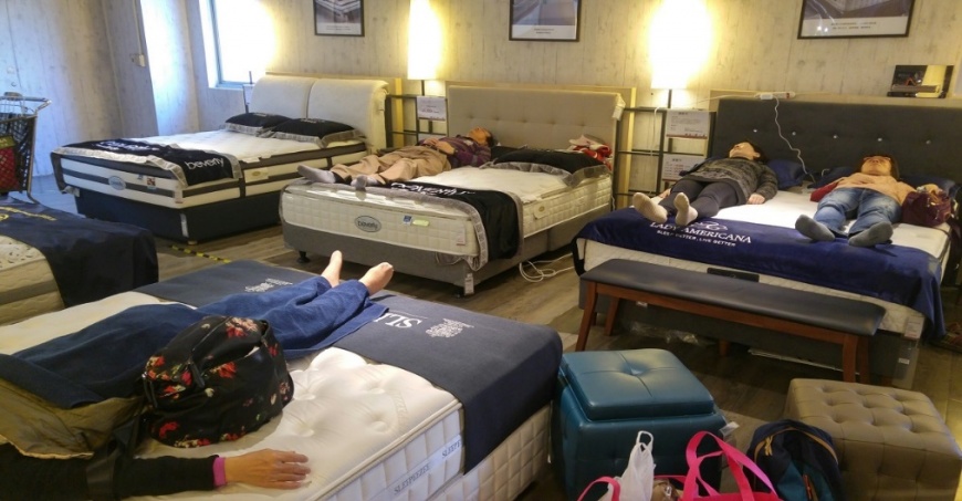 ▲顧客正在享受睡眠體驗
