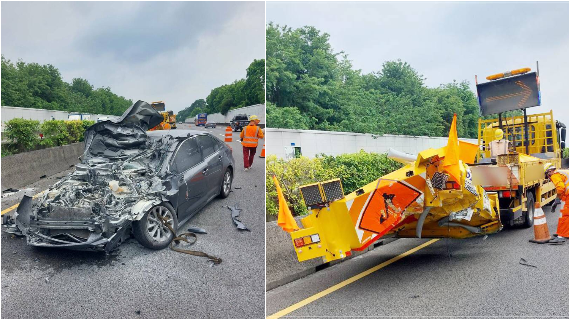 Toyota神車國道追尾緩撞車「燒成廢鐵」 駕駛開ACC還講手機肇事！ | 地球黃金線