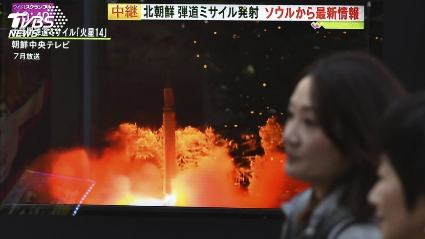 圖／達志影像美聯社 北韓：最新試射飛彈是新型火星-15