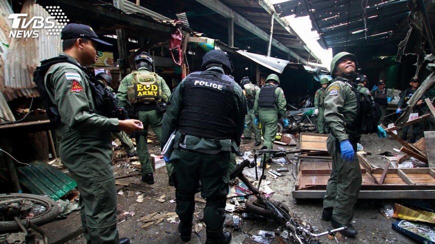 圖／達志影像路透社 泰國南部市場機車炸彈爆炸　3死22傷