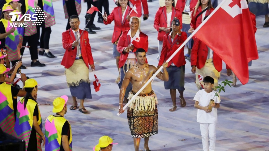 2016年Pita Taufatofua參加里約奧運,當時就讓他一脫成名。圖/達志影像美聯社