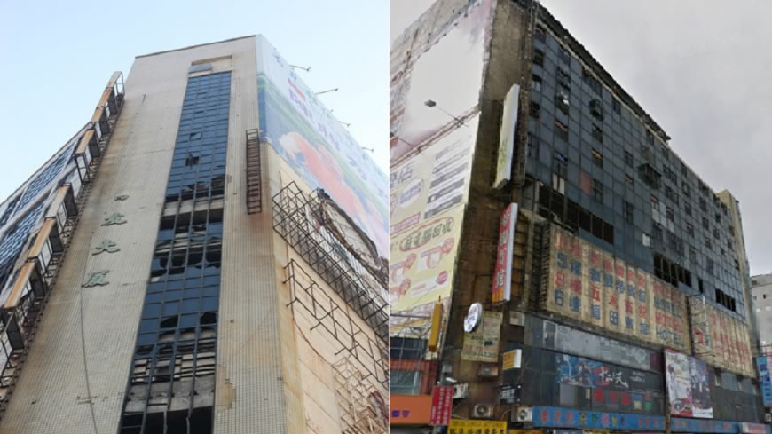 (左)彰化喬友大廈，(右)中壢財神大樓。圖／翻攝自 Google街景