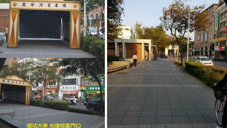 警方也澄清是假的,現場並無此布置(右)。翻攝/台南波麗士公關媒體平台