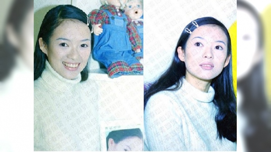 陸媒稱讚年輕時的章子怡「笑容甜美,清純漂亮」。圖/截取自新浪娛樂微博