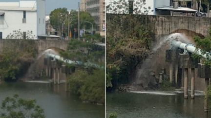 台南爆水管「狂噴7天」! PO網被罵翻秒修好