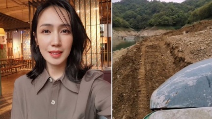 女星住石門水庫湖中小島!河水消失「開怪手才能回家」