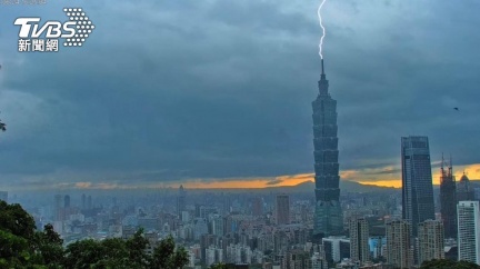 雷擊台北101照片曝光　1分鐘200次閃電