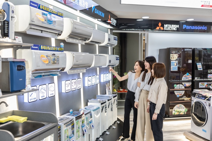▲購買冰箱、空調時挑選一級能效標示商品，可以有效降低日常耗電。