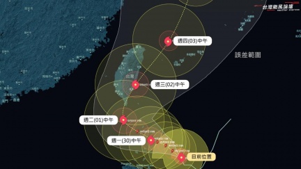 山陀兒颱風路徑西修　「估登陸恆春」沿東海岸北上