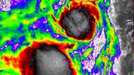 雙颱共舞炸雨！「1縣市」累積雨量預測達標　明恐停班停課