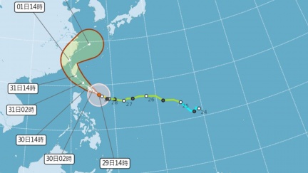 康芮颱風估明發陸警　風雨最劇時間曝全台一片紫紅