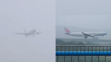 華航空中盤旋順利降落松山機場　一落地乘客全鼓掌