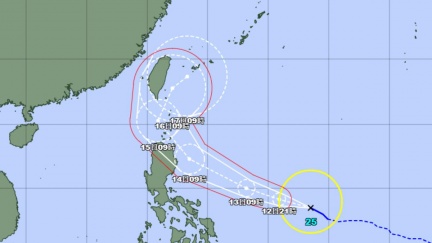 日氣象廳：天兔颱風16日接近花東　估暴風圈籠罩全台