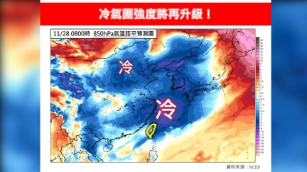 冷氣團增強！最低「下探12度」　最冷時間點曝