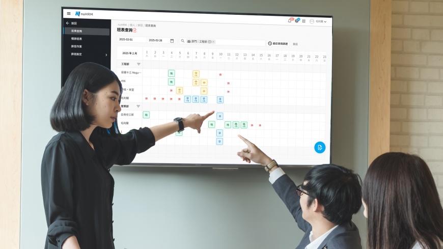 ▲變形工時、全兼職班別等排班，成為企業人資、店長們的考驗，排班數位化以及行動化成為人資管理趨勢（人易科技提供）