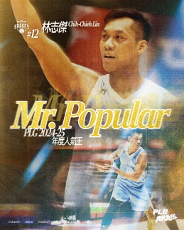 林志傑蟬聯PLG人氣王五連霸。（圖／PLG提供）