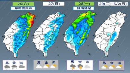 鋒面攪局「劇烈天氣」要來了　下週一變天「雷雨胞」襲
