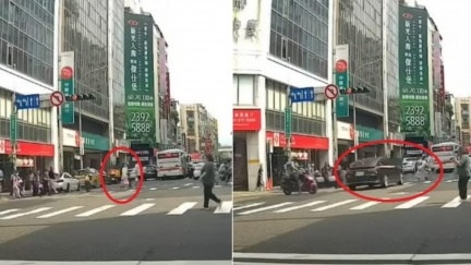 北市78歲翁開車暴衝！白衣女「這舉動」躲過死劫　網友讚翻