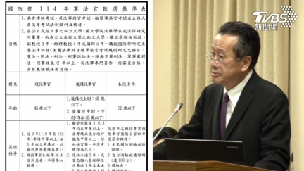 時隔12年重啟軍審！「軍法官缺很大」　軍方擴大招募要補百人