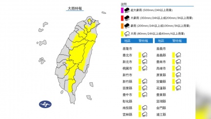 雨來了！對流旺盛「14縣市大雨特報」　一路下到晚上
