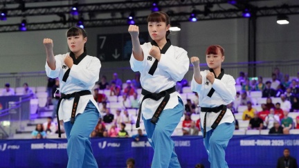 世大運／台灣首金入袋！跆拳道品勢女團擠下韓國順利摘金