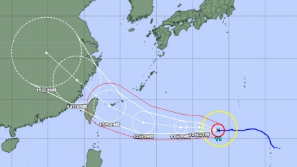楊柳路徑南修！日本氣象廳：大半台灣納入暴風警戒範圍