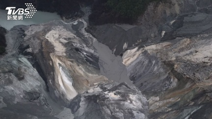 馬太鞍溪土石崩落「再現堰塞湖」　急發紅色警戒