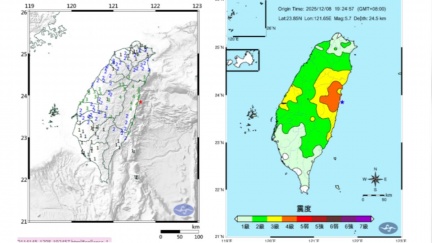 花蓮規模5.7有感震　氣象署：3日內恐現5至5.5餘震