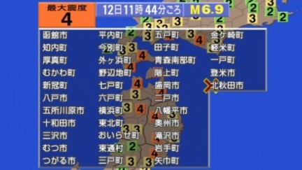 青森規模6.7強震！　第一波海嘯「抵達北海道」