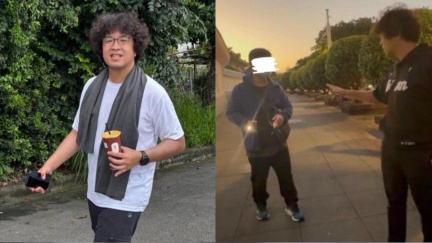 沈伯洋父女散步遭「強光直射」辱罵　男子落網遭移送