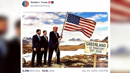 發插旗格陵蘭AI圖　川普矢言絕不回頭