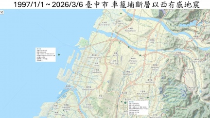 台中地震在七期！專家示警：2斷層累積能量
