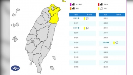 3縣市大雨特報　冷氣團來襲「越晚越冷」
