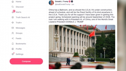 川普搭機返美首篇涉中發文！竟提中國宴會廳　再讚習近平偉大