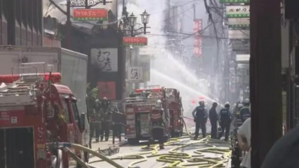 大阪道頓堀惡火傷亡不明！餐廳建築狂燒　45輛消防車急滅火