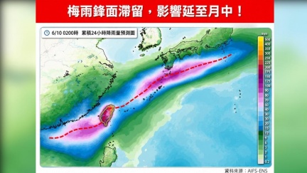 明起梅雨狂灌！鋒面一路掃到6月中　「這2天」雨最劇