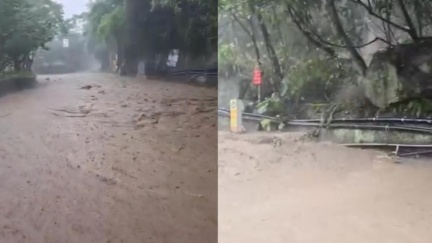 巴威颱風致災！泰安橋「泥流巨石」