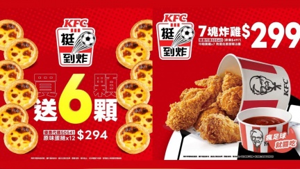 世足賽掀搶購潮！肯德基原味蛋撻買6送6