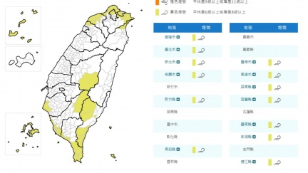 紅霞外圍環流影響　13縣市強風特報、北北基注意8級陣風