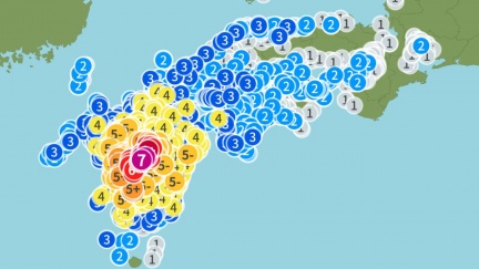 熊本規模7.1強震　海嘯注意報範圍曝光