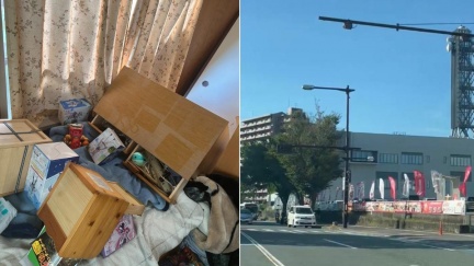 熊本爆7.1強震家具倒光光　路燈狂搖畫面曝
