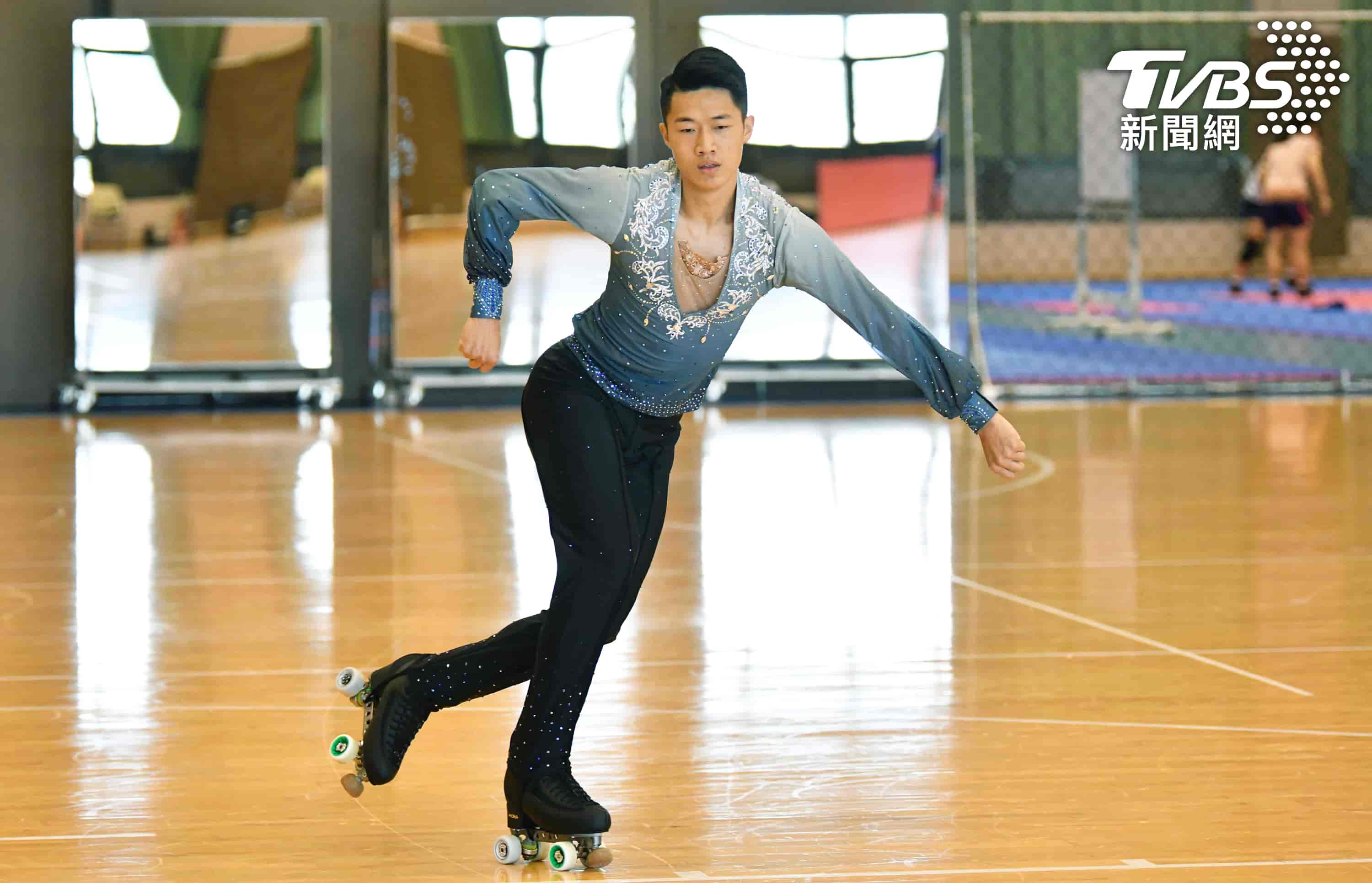 花式滑輪溜冰選手陳毅帆。(圖／胡瑞麒)