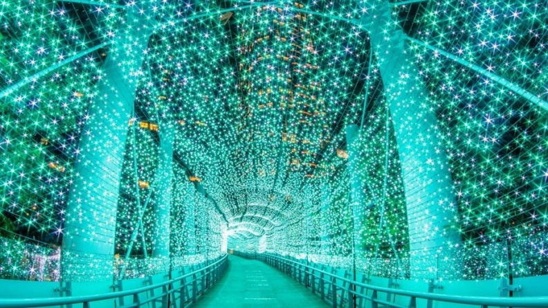 耶誕城絕美燈海三大亮點 藍色時光隧道越夜愈浪漫