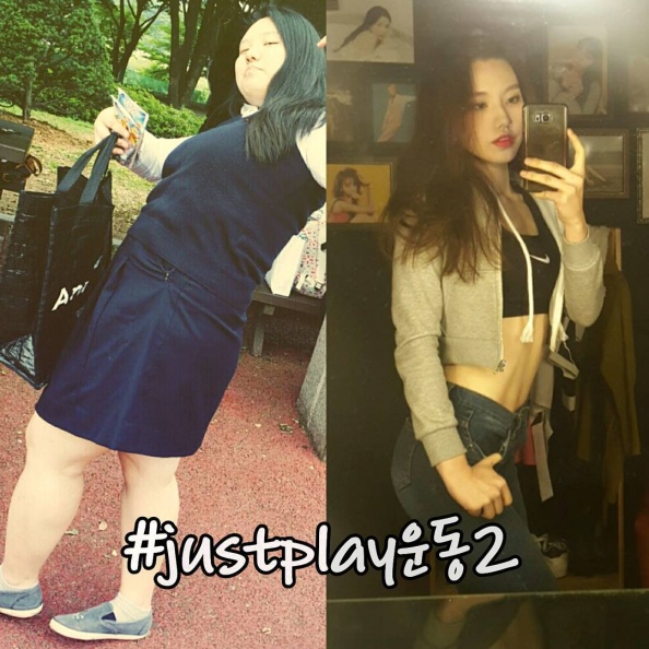 瘦掉半個自己！100公斤變50公斤！韓國妹子醜女大翻身，練出川字肌肉