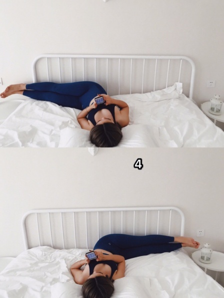 8個「懶人床上操」，躺著滑手機也能有效瘦大腿！