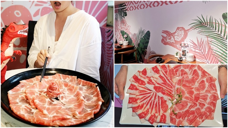 肉多多二代店「粉紅恐龍風」！集4人用餐就送超大「玫瑰肉盤」