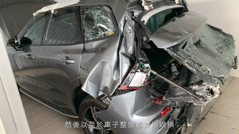 Volvo Cars Taiwan先前在臺灣釋出一段XC60於高速公路遭35噸級貨櫃車追撞行車記錄器影片。(圖片來源/ Volvo) 