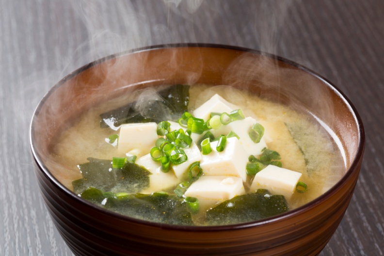 ▲味噌湯的大豆含豐富蛋白質、維他命和礦物質