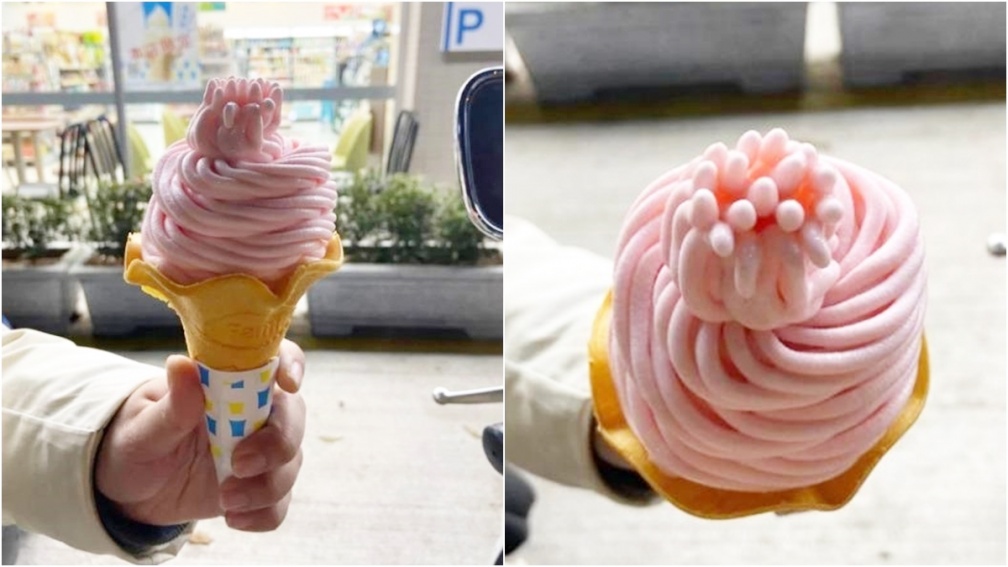 這樣是什麼意思？全家「草莓霜淇淋」獵奇造型惹議，網友：好像海葵