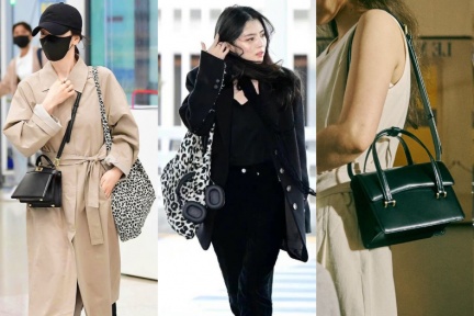 宋慧喬聚會穿帽T+球帽！韓牌「豹紋托特包」千元就有，一連買2咖搭飛機也在揹